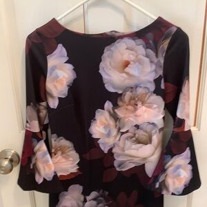 Calvin Klein below knee multi flowered dress worn once size 2